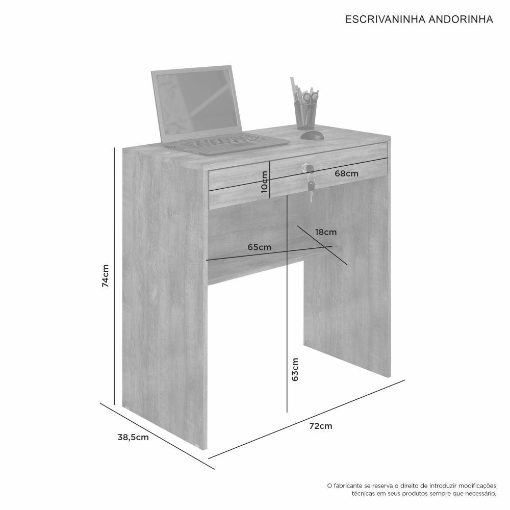 Mesa Escrivaninha Andorinha JCM Movelaria Cinamono