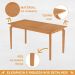 Mesa de Jantar Alegra JCM Movelaria Cinamomo 1,80 M