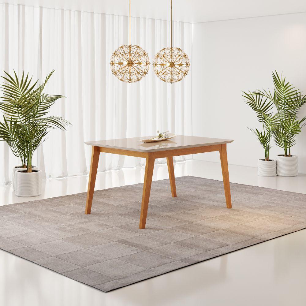 Mesa de Jantar Elegance JCM Movelaria Off White 1,20 M