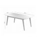 Mesa de Jantar Elegance JCM Movelaria Off White 1,20 M