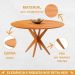 Mesa de Jantar Simpatia Redonda JCM Movelaria Cinamomo 1,08M