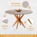 Mesa de Jantar Simpatia Redonda JCM Movelaria Off White 1,08M