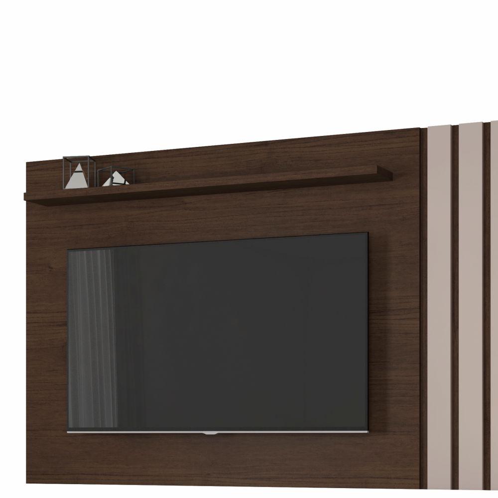 Painel Atraente para TV até 70 Polegadas Café Off White