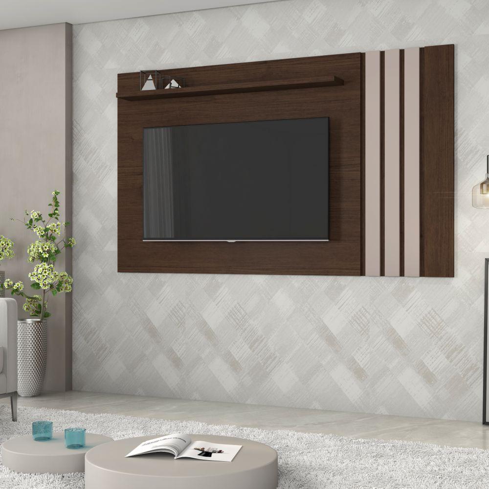 Painel Atraente para TV até 70 Polegadas Café Off White