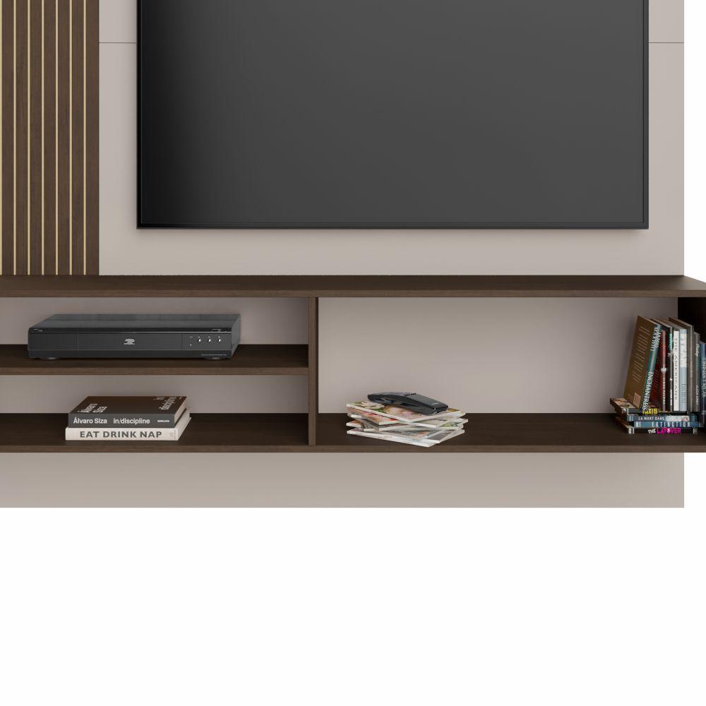 Painel Preciso para TV até 65 Polegadas JCM Movelaria Off White Café