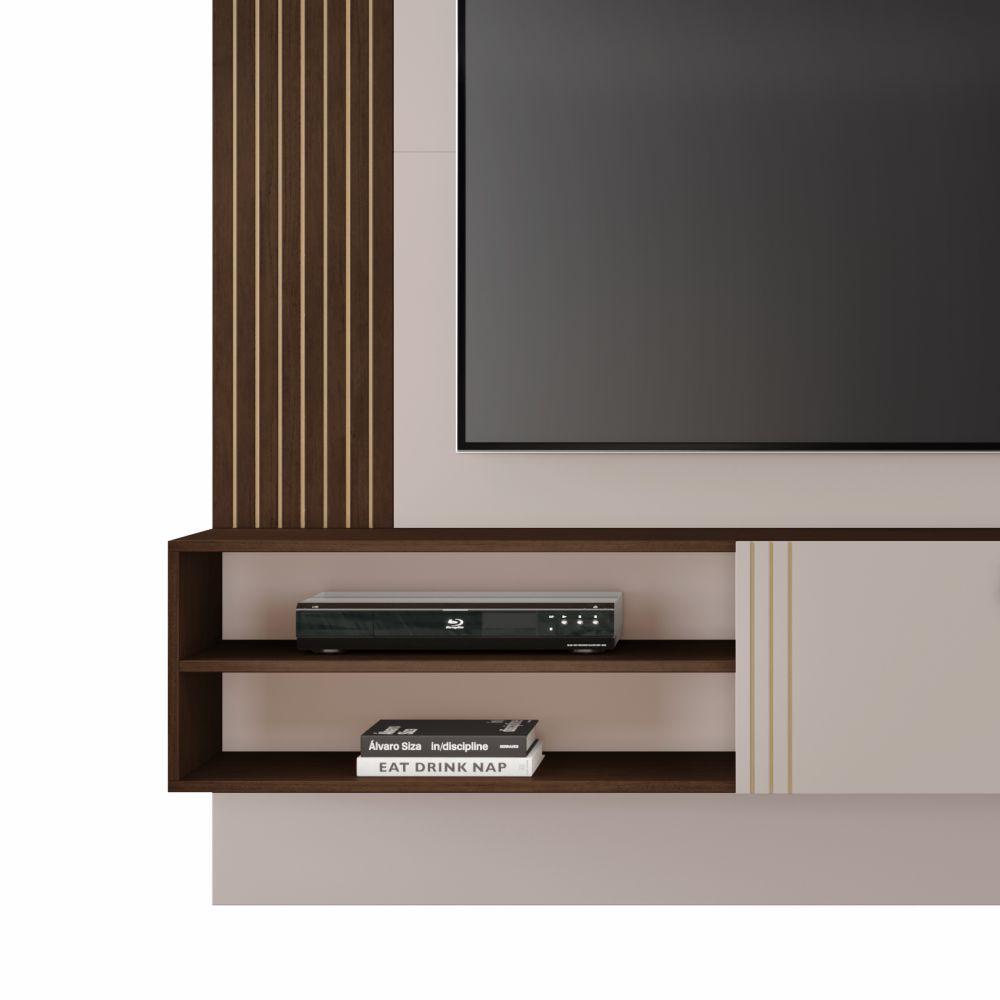 Painel Preciso para TV até 65 Polegadas JCM Movelaria Off White Café