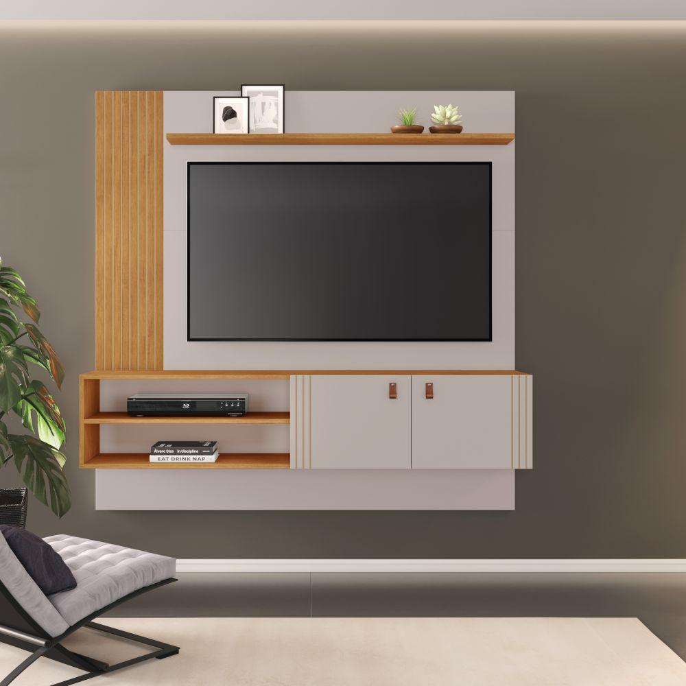 Painel Preciso para TV até 65 Polegadas JCM Movelaria Off White Cinamono