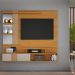 Painel Safira Para TVs até 49 Polegadas Com Prateleiras 02 Nichos E Porta de Correr JCM Moveis Cinamomo/Off White