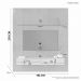 Painel para TV Ripado Riso com Nicho 65 Polegadas JCM Movelaria Cinamomo Off White 1,82M