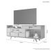 Rack Ímpar para TV até 65 Polegadas JCM Movelaria Café Off White