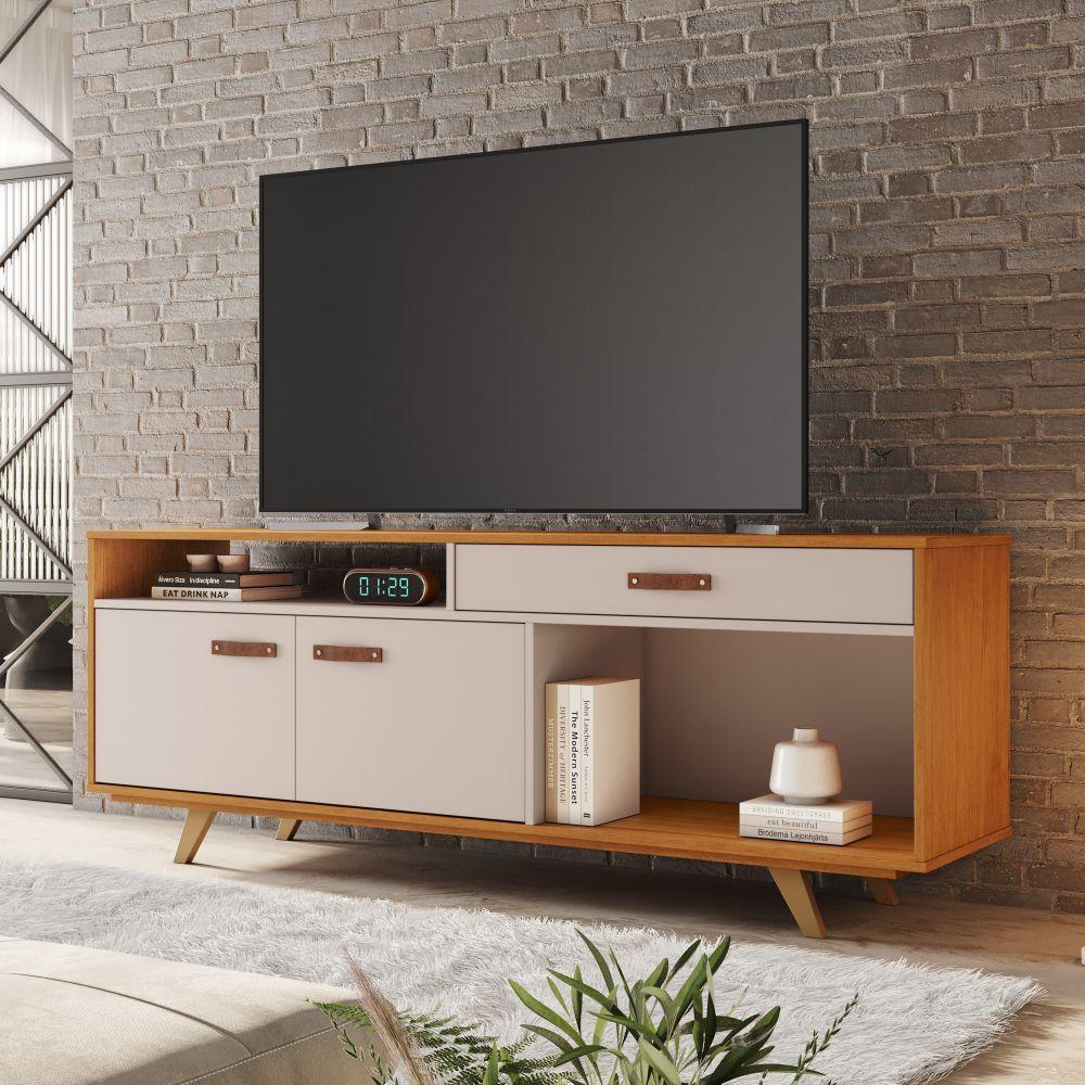 Rack Ímpar para TV até 65 Polegadas JCM Movelaria Cinamono Off White