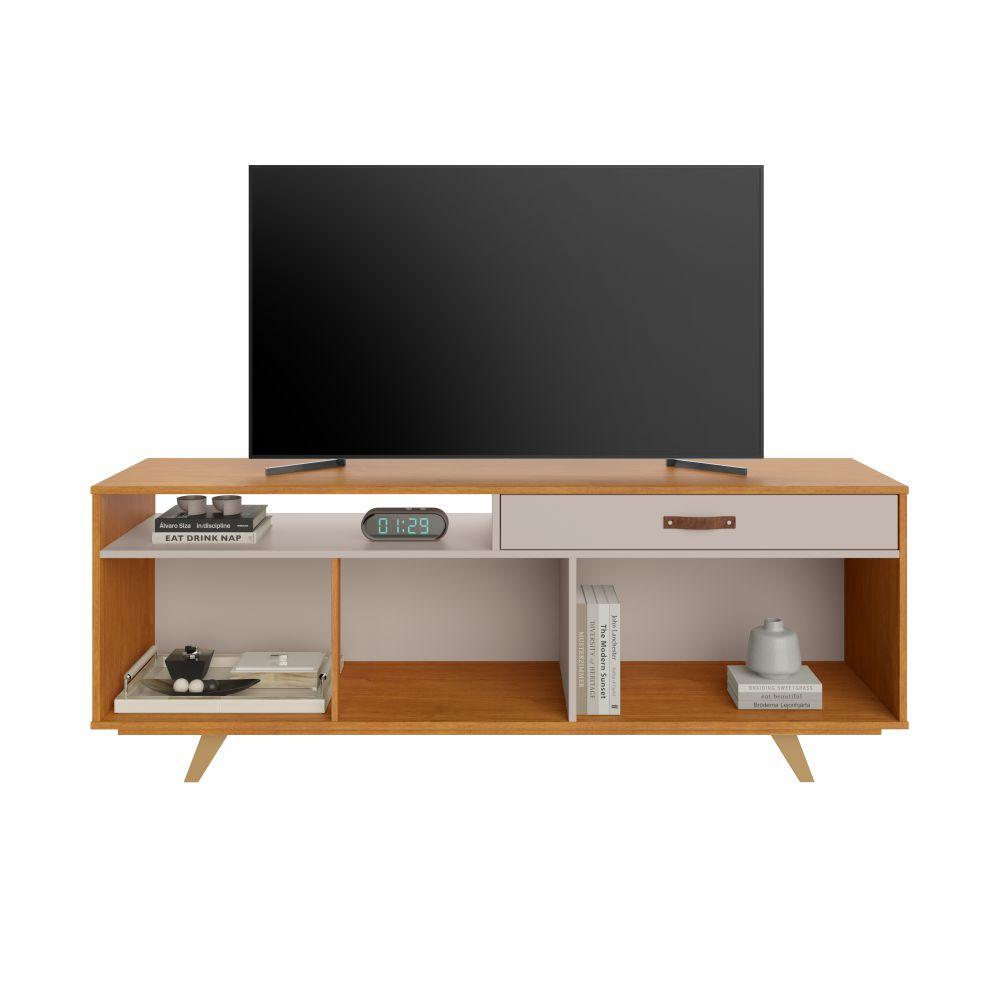 Rack Ímpar para TV até 65 Polegadas JCM Movelaria Cinamono Off White
