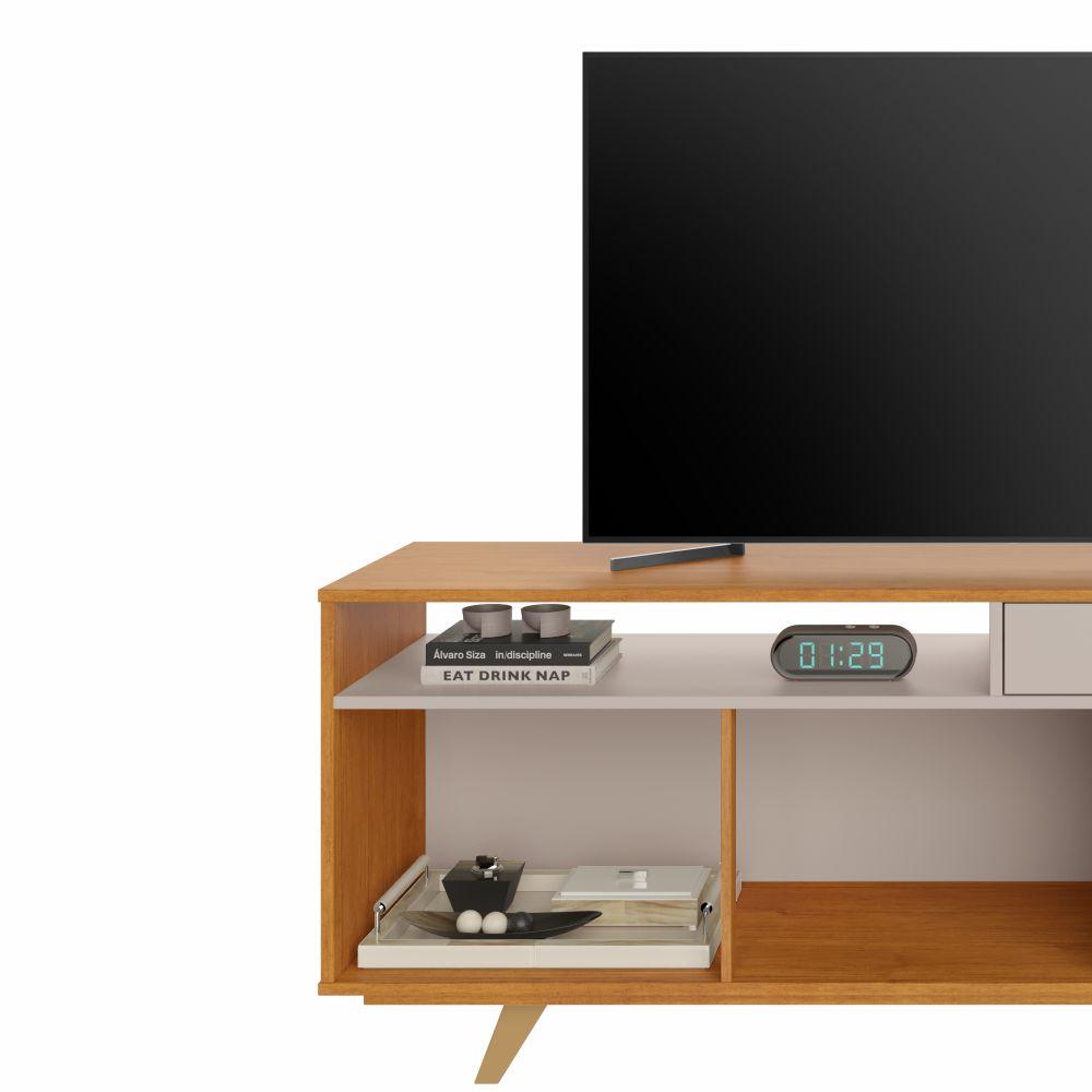 Rack Ímpar para TV até 65 Polegadas JCM Movelaria Cinamono Off White
