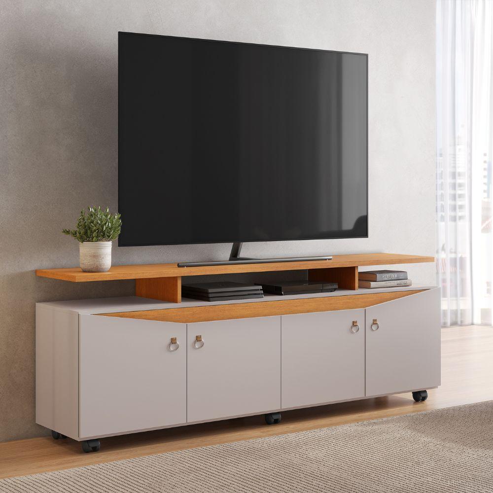 Rack Elogio para TV até 65 Polegadas JCM Movelaria Off White Cinamomo