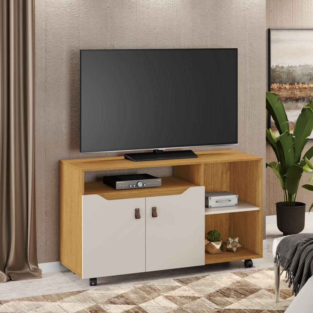 Rack Seleto para TV até 49 Polegadas JCM Movelaria Cinamono Off White