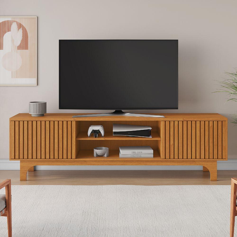 Rack Trunfo para TV até 70 Polegadas com Porta Ripada JCM Movelaria Cinamomo