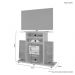 Rack para TV 32 até Polegadas Cipo JCM Movelaria Cinamomo/Off White