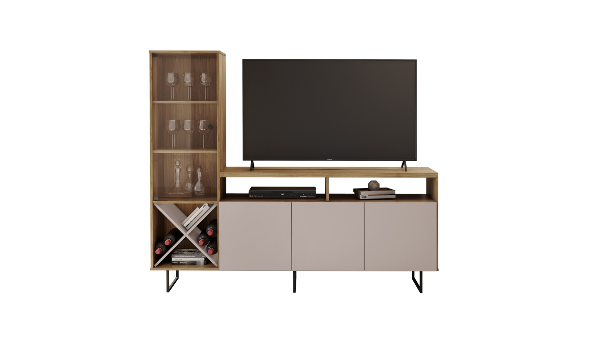 Rack para Tv até 55 Polegadas Luz Candian JCM Móveis Noronha/Off White