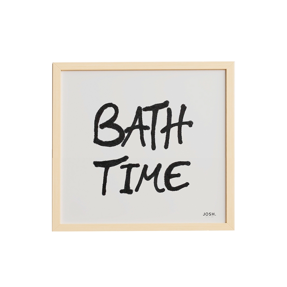 Conjunto de Quadros Bath Time 20x20 - JOSH