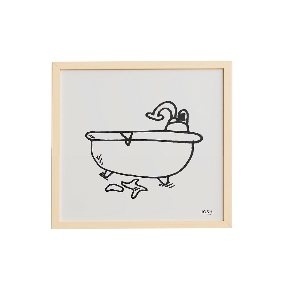Conjunto de Quadros Bath Time 20x20 - JOSH