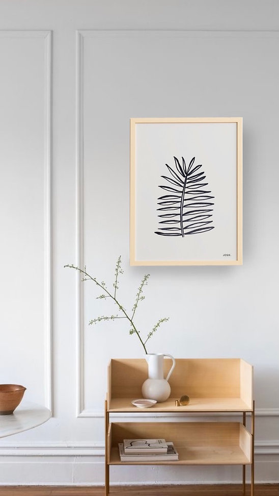 Quadro Folha de Coqueiro 40x60 - JOSH