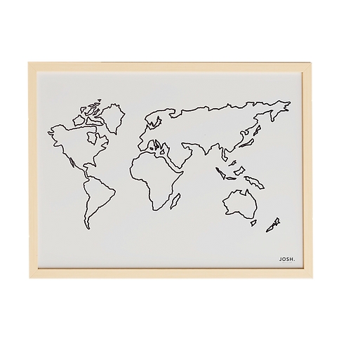 Quadro Mapa Mundi 40x60 - JOSH