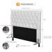 Cabeceira Cama Box Casal 140cm Cristal Corino Branco - JS Móveis