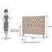 Cabeceira Cama Box Casal 140cm Cristal Linho Bege - JS Móveis