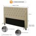 Cabeceira Cama Box Casal 140cm Cristal Veludo Bege - JS Móveis