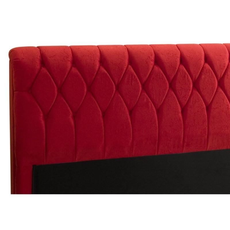 Cabeceira Cama Box Casal 140cm Miami Veludo Vermelho - JS Móveis