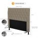 Cabeceira Cama Box Casal 195cm Cristal Corino Areia - JS Móveis