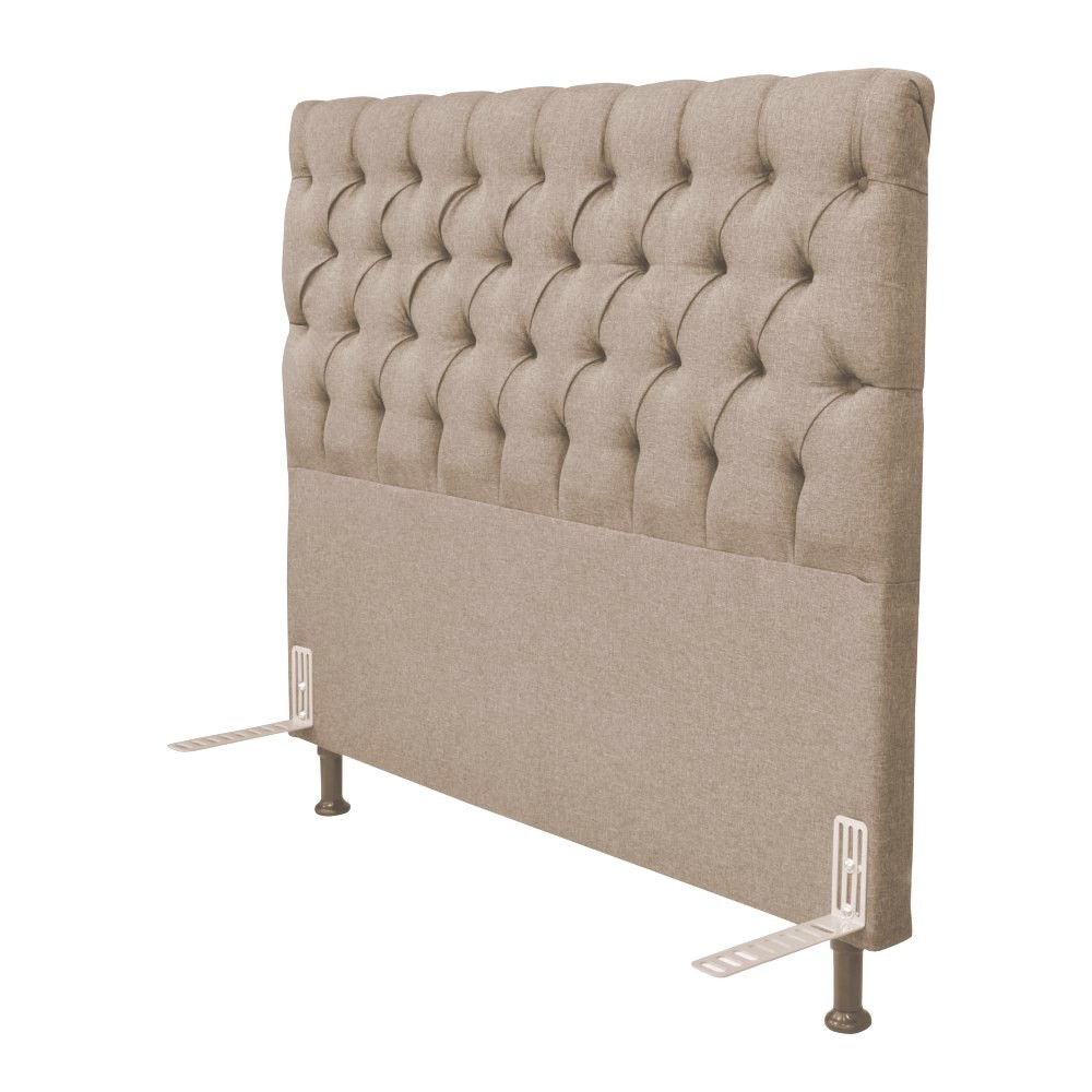 Cabeceira Cama Box Casal King 195cm Cristal Linho Bege - JS Móveis