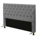 Cabeceira Cama Box Casal King 195cm Cristal Veludo Cinza - JS Móveis