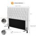Cabeceira Cama Box Casal Queen 160cm Cristal Corino Branco - JS Móveis