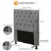Cabeceira Cama Box Solteiro 90cm Cristal Veludo Cinza - JS Móveis