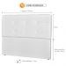 Cabeceira Casal Cama Box 140 cm London Sintético Branco - JS Móveis