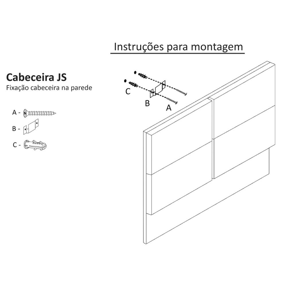 Cabeceira Casal Cama Box 140cm London Castor - JS Móveis
