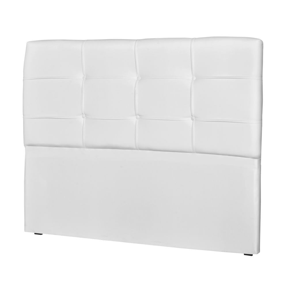 Cabeceira Casal Cama Box 160 cm London Sintético Branco - JS Móveis
