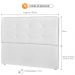 Cabeceira Casal Cama Box 160 cm London Sintético Branco - JS Móveis