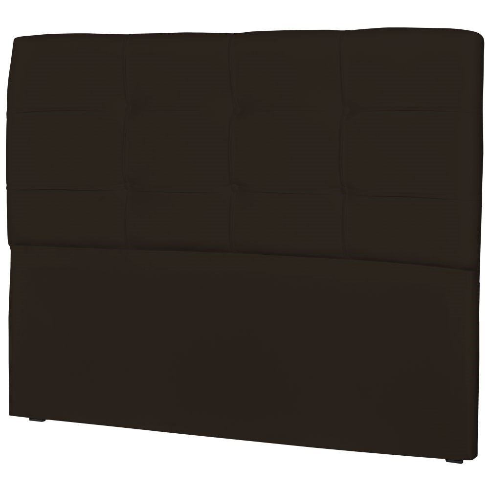 Cabeceira Casal Cama Box 160 cm London Sintético Marrom - JS Móveis