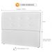 Cabeceira Casal Cama Box 195cm London Corino Branco - JS Móveis