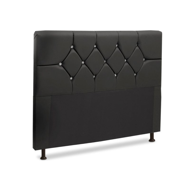 Cabeceira Para Cama Box Casal 140cm França Corino Preto - JS Móveis