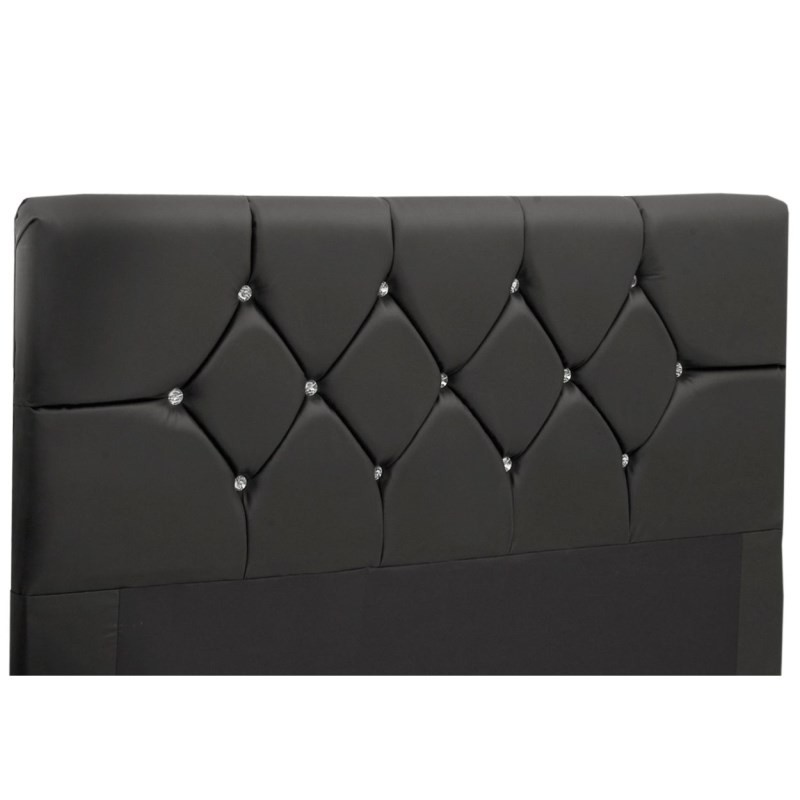 Cabeceira Para Cama Box Casal King 195cm França Corino Preto - JS Móveis
