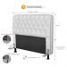 Cabeceira Paris Para Cama Box Casal 195cm Paris Corino Branco - JS Móveis
