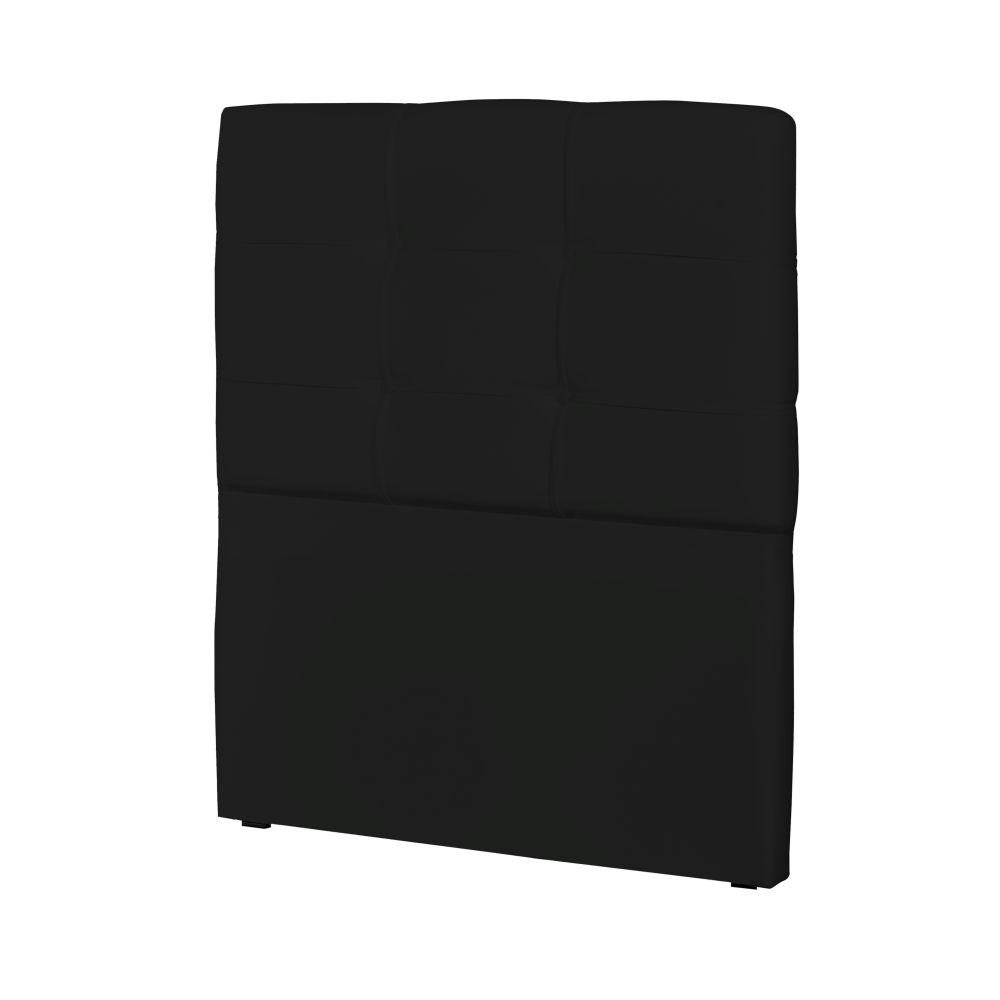 Cabeceira Solteiro Cama Box 90 cm London Sintético Preto - JS Móveis