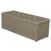 Calçadeira Baú 140cm Paris Corino Areia - JS Móveis