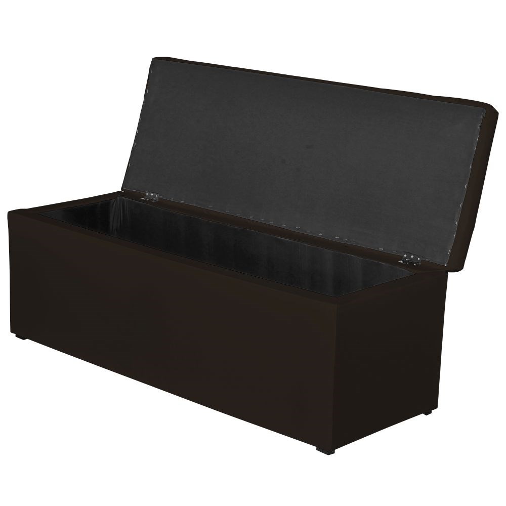 Calçadeira Baú 140cm Paris Corino Marrom - JS Móveis