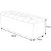 Calçadeira Baú 140cm Paris Corino Marrom - JS Móveis
