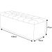 Calçadeira Baú 160cm Paris Corino Branco - JS Móveis