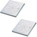 Kit 2 Grelhas Para Ralo De Box Banheiro 15x15cm Quintal Aço Inox Com Fecho